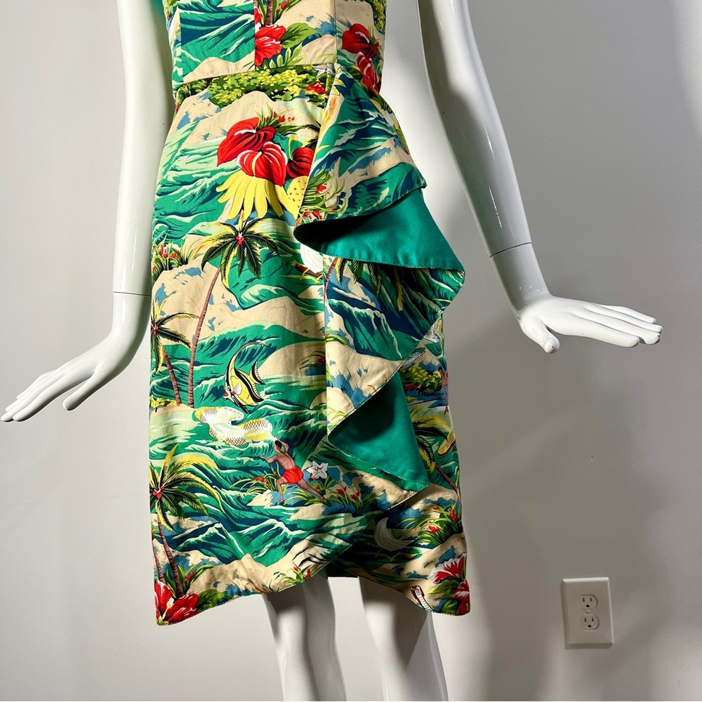 Vintage Inspired Hawaiian Wiggle Dress - Picture 7 of 10